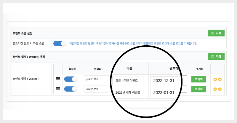 워드프레스쇼핑몰-포인트플러그인-포인트적립-기간제한포인트-코드엠샵