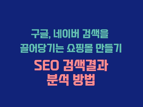 SEO 검색 결과 분석하기